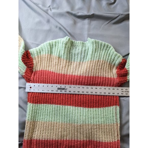 Torrid Sweater Colorful Chunky Knit Lightweight V Neck Pullover Womens Size 0X - Picture 7 of 8